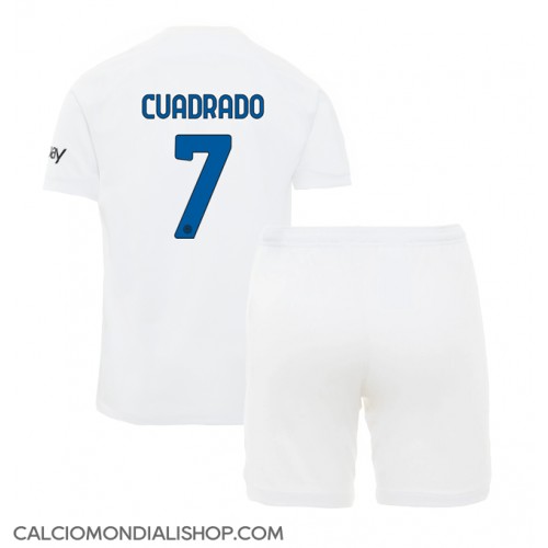 Maglie da calcio Inter Milan Juan Cuadrado #7 Seconda Maglia Bambino 2023-24 Manica Corta (+ Pantaloni corti)